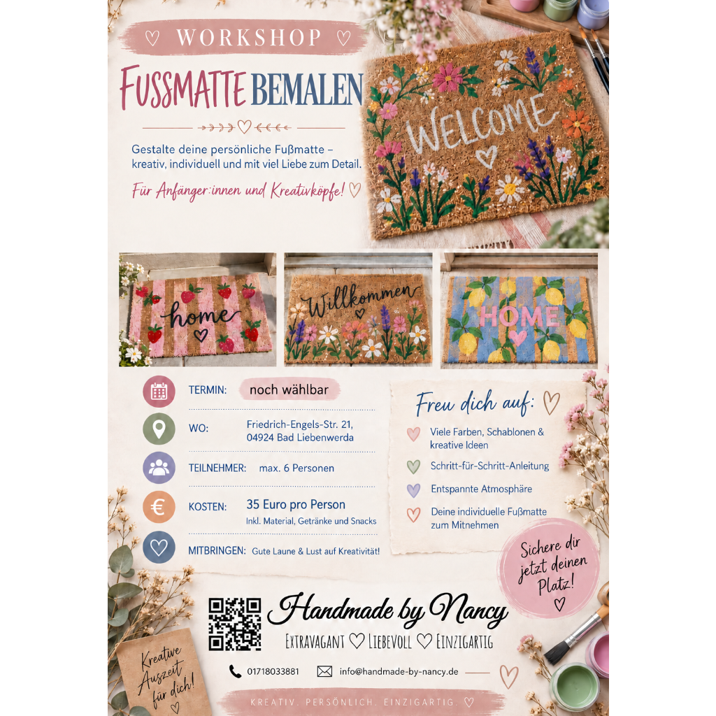 Workshop: Fussmatten bemalen